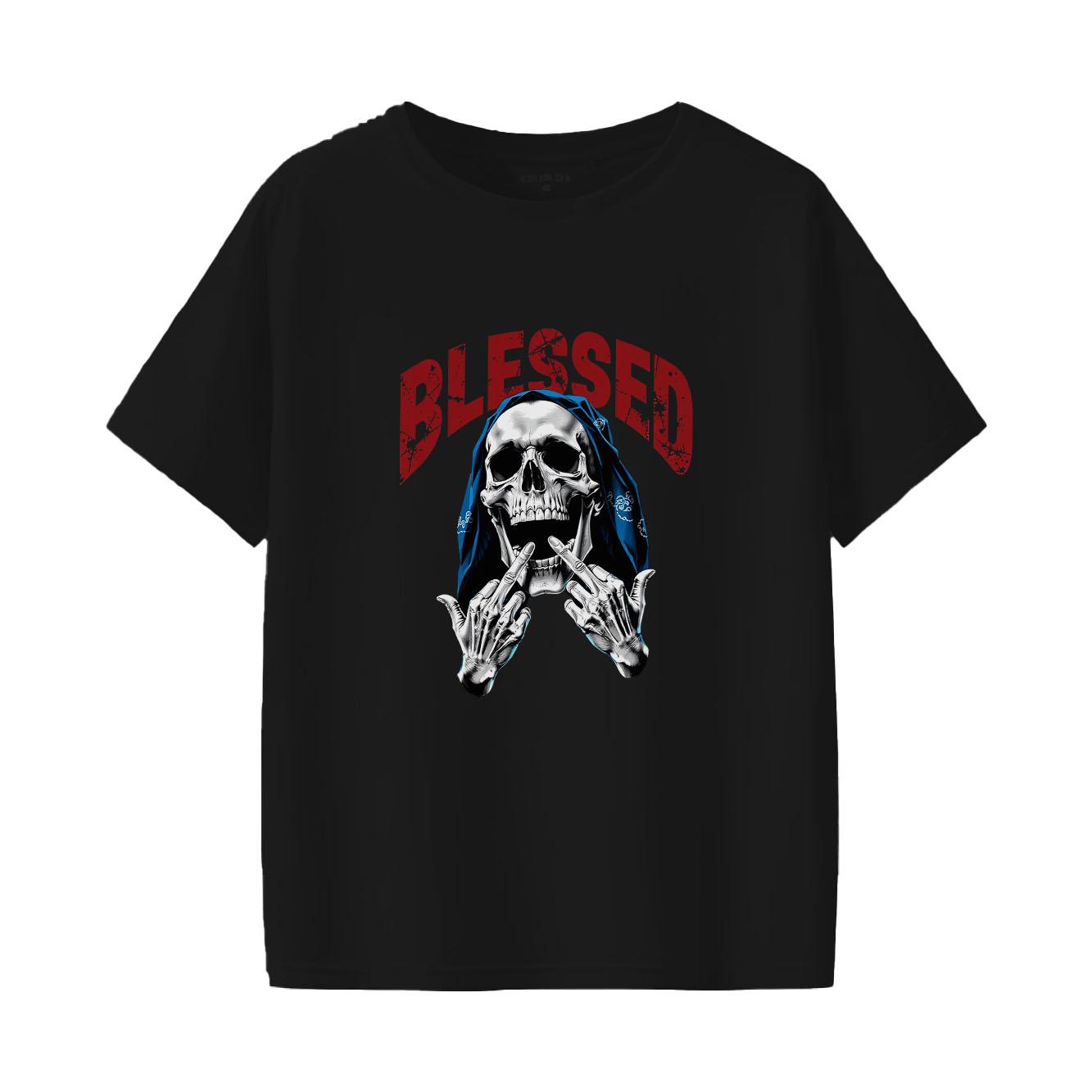 Cool Hip Hop Skull Printed Short Sleeve Round Neck Womens Tshirt for Spring and Summer Versatile Womens Tshirt 4XL
Cool Hip Hop Skull Printed Short Sleeve Round Neck Womens Tshirt for Spring and Summer Versatile Womens Tshirt 4XL