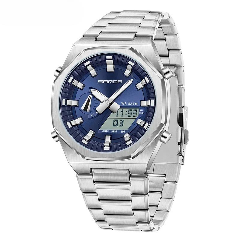Man Electronic Watch Countdown Alarm Clock Waterproof Stopwatch Stainless Steel Dual Display Quartz Male Sports Wristwatch
Man Electronic Watch Countdown Alarm Clock Waterproof Stopwatch Stainless Steel Dual Display Quartz Male Sports Wristwatch