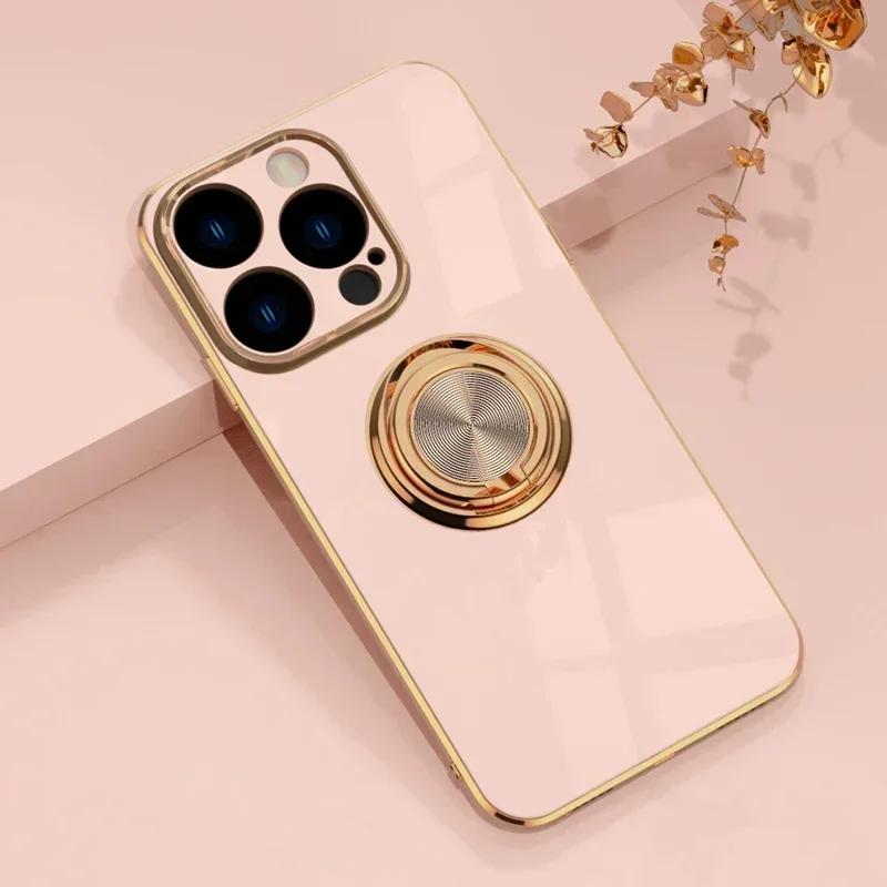 Plating Gloss Surface Silicone Phone Case For iPhone 16E 16 15 14 13 12 11 Pro Max Plus 5G 360° Rotate Ring Holder Cover For iPhone 15 Pro
Plating Gloss Surface Silicone Phone Case For iPhone 16E 16 15 14 13 12 11 Pro Max Plus 5G 360° Rotate Ring Holder Cover For iPhone 15 Pro