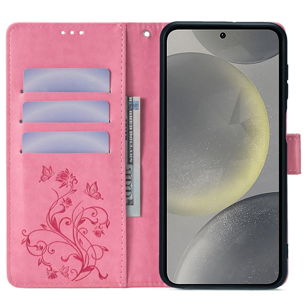 For Samsung Galaxy S24+ Case Butterfly Imprinted Leather Wallet Phone Cover with Wrist Strap Pink
For Samsung Galaxy S24+ Case Butterfly Imprinted Leather Wallet Phone Cover with Wrist Strap Pink