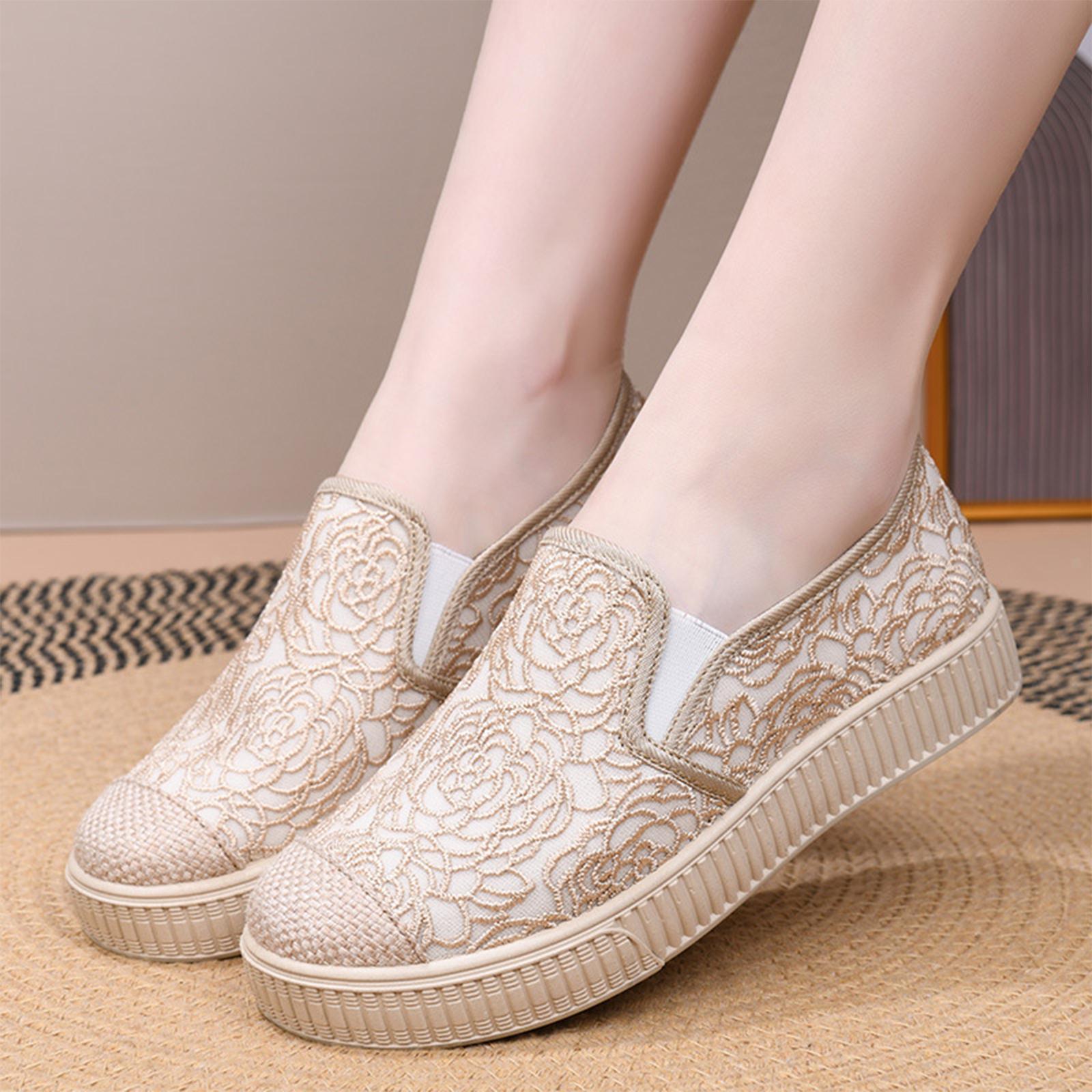 Ladies hollowed out embroidered mesh canvas soft sole cushioned walking shoes 36 бежевый
Ladies hollowed out embroidered mesh canvas soft sole cushioned walking shoes 36 бежевый
