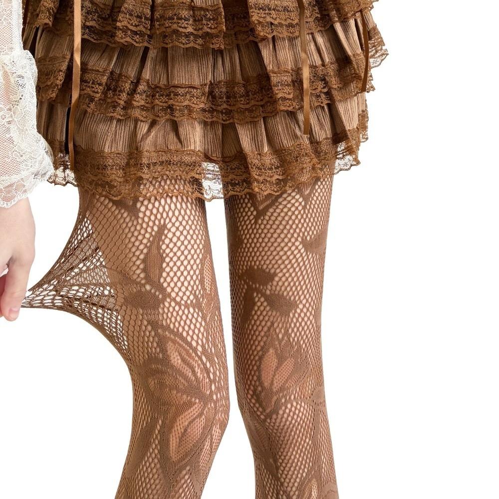 Fishnet Floral Bottomed Stockings Fashionable Lace Mesh Pantyhose Daily Wear кофейный
Fishnet Floral Bottomed Stockings Fashionable Lace Mesh Pantyhose Daily Wear кофейный