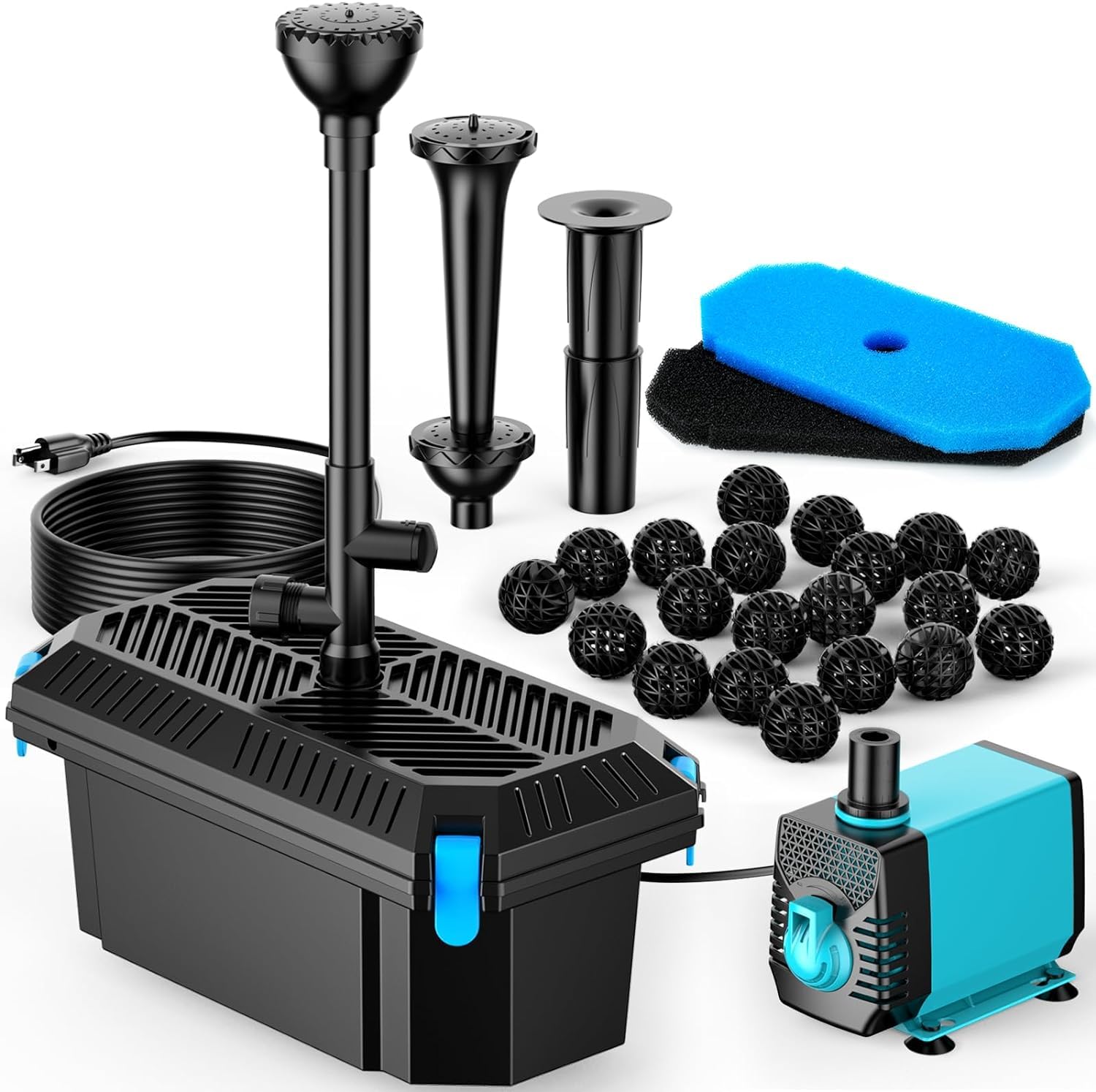 NFESOLAR Submersible Pump, Fountain Pump, Drainage Pump, 660GPH, Filter, 40W Pond Pump and Fountain Kit with Oxygen Supply, Water Circulation, Not for
NFESOLAR Submersible Pump, Fountain Pump, Drainage Pump, 660GPH, Filter, 40W Pond Pump and Fountain Kit with Oxygen Supply, Water Circulation, Not for