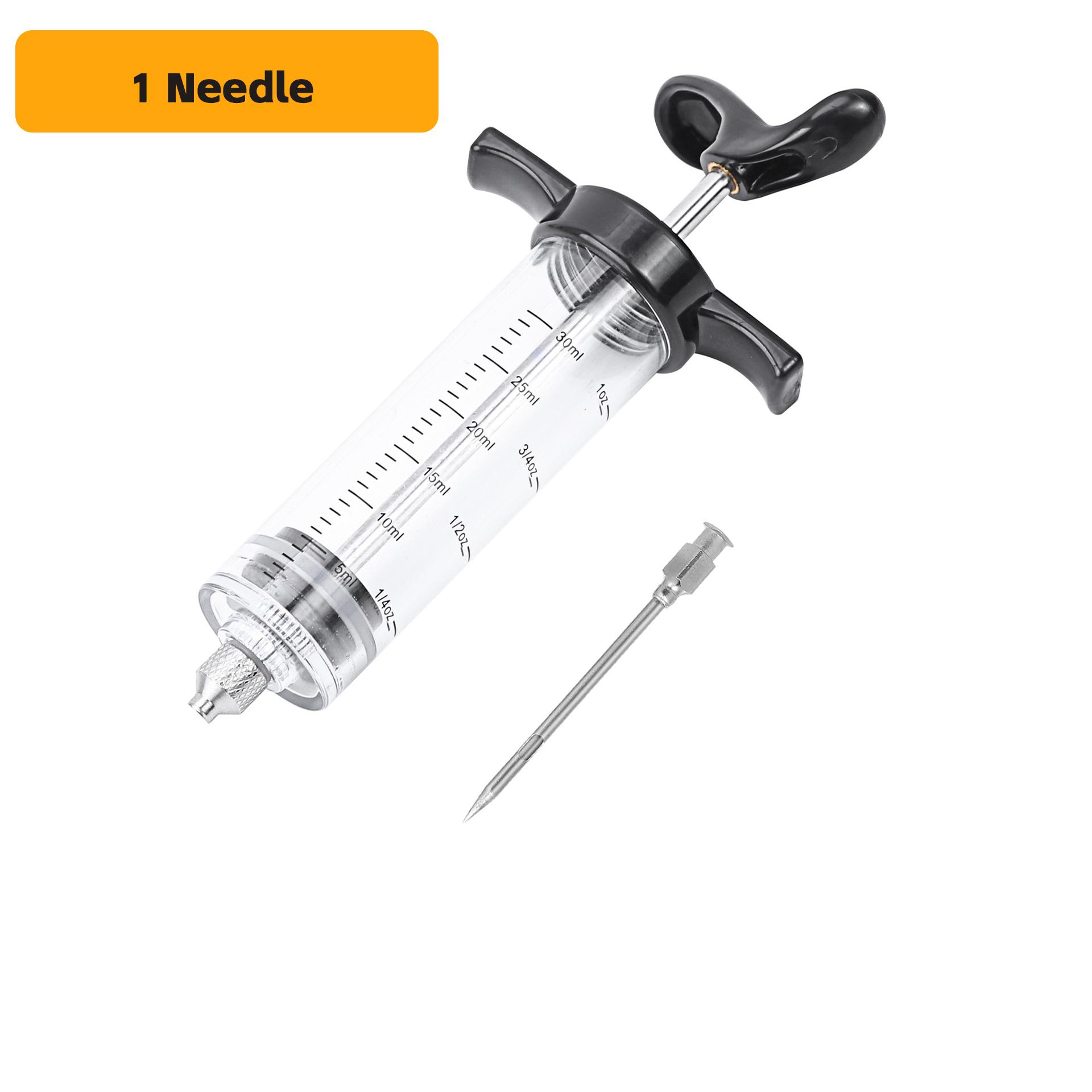 Шприц для индейки - 3 иглы для инъектора маринада, шприц для мяса на 1 унцию с чистящей щеткой, прост в использовании и очистке
Шприц для индейки - 3 иглы для инъектора маринада, шприц для мяса на 1 унцию с чистящей щеткой, прост в использовании и очистке