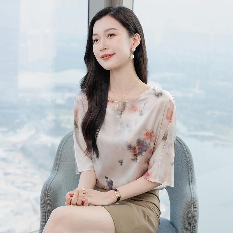 Весна 2025 Топ с коротким рукавом и круглым вырезом из шелка тай-дай L розовый
Весна 2025 Топ с коротким рукавом и круглым вырезом из шелка тай-дай L розовый