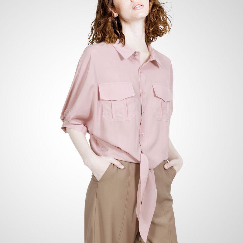 Polo Fashion All-Match Chic Five-Quarter Sleeve Tencel Summer Wear Pink- L
Polo Fashion All-Match Chic Five-Quarter Sleeve Tencel Summer Wear Pink- L