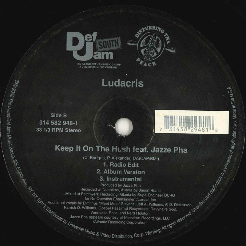 12inch Record LUDACRIS - Move B***h / Keep It On The Hush 3145829481 DEF JAM SOUTH 2002 US Rap & Hip-Hop/R&B Used
12inch Record LUDACRIS - Move B***h / Keep It On The Hush 3145829481 DEF JAM SOUTH 2002 US Rap & Hip-Hop/R&B Used