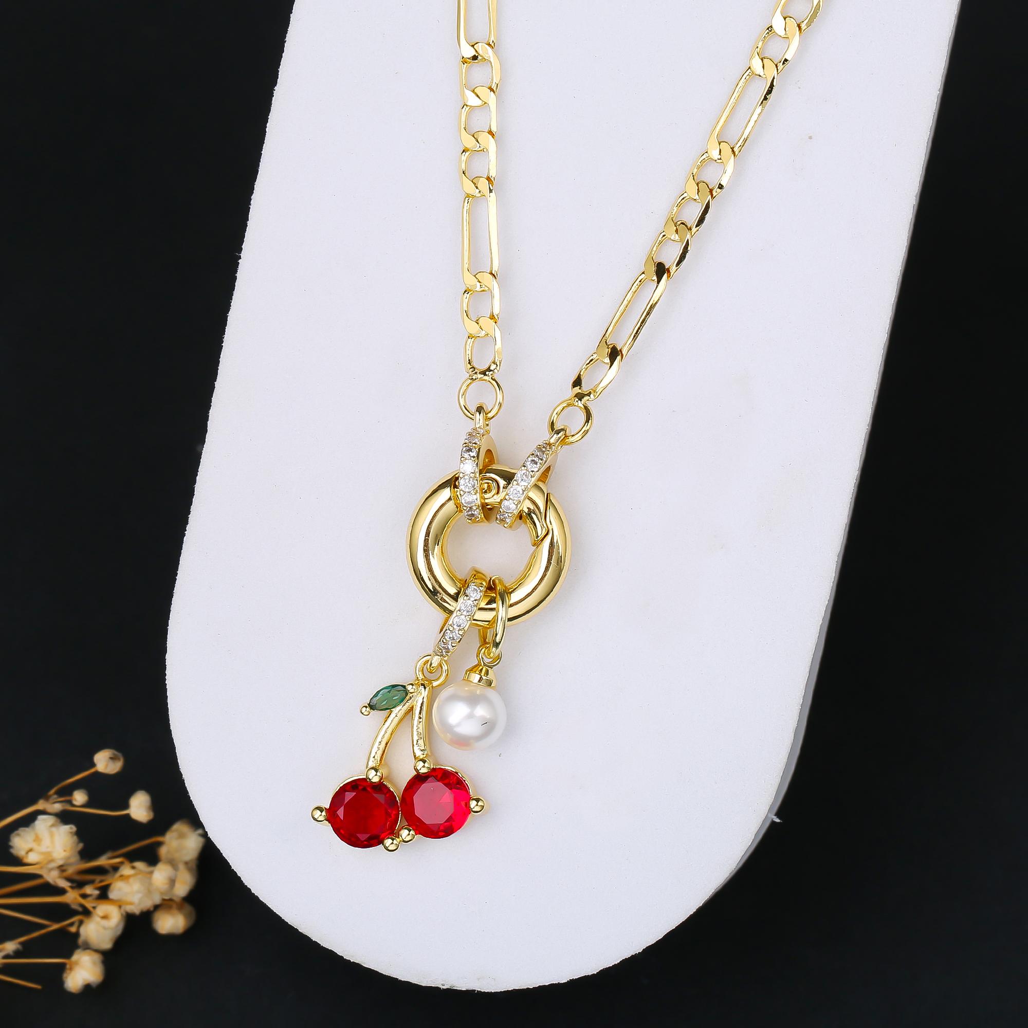 9 Color Fruit Cherry Strawberry Crystal Pendant Necklace 3:1 Chain Zircon Lucky for Woman Casual Holiday Aesthetic Zircon Gift
9 Color Fruit Cherry Strawberry Crystal Pendant Necklace 3:1 Chain Zircon Lucky for Woman Casual Holiday Aesthetic Zircon Gift