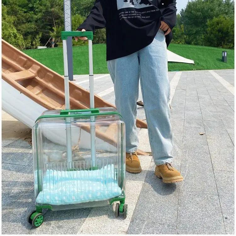Cat Trolley Suitcase Portable Transportation Cats Bags Large Capacity Transparent Travel Products Pet Supplies Accessories
Cat Trolley Suitcase Portable Transportation Cats Bags Large Capacity Transparent Travel Products Pet Supplies Accessories
