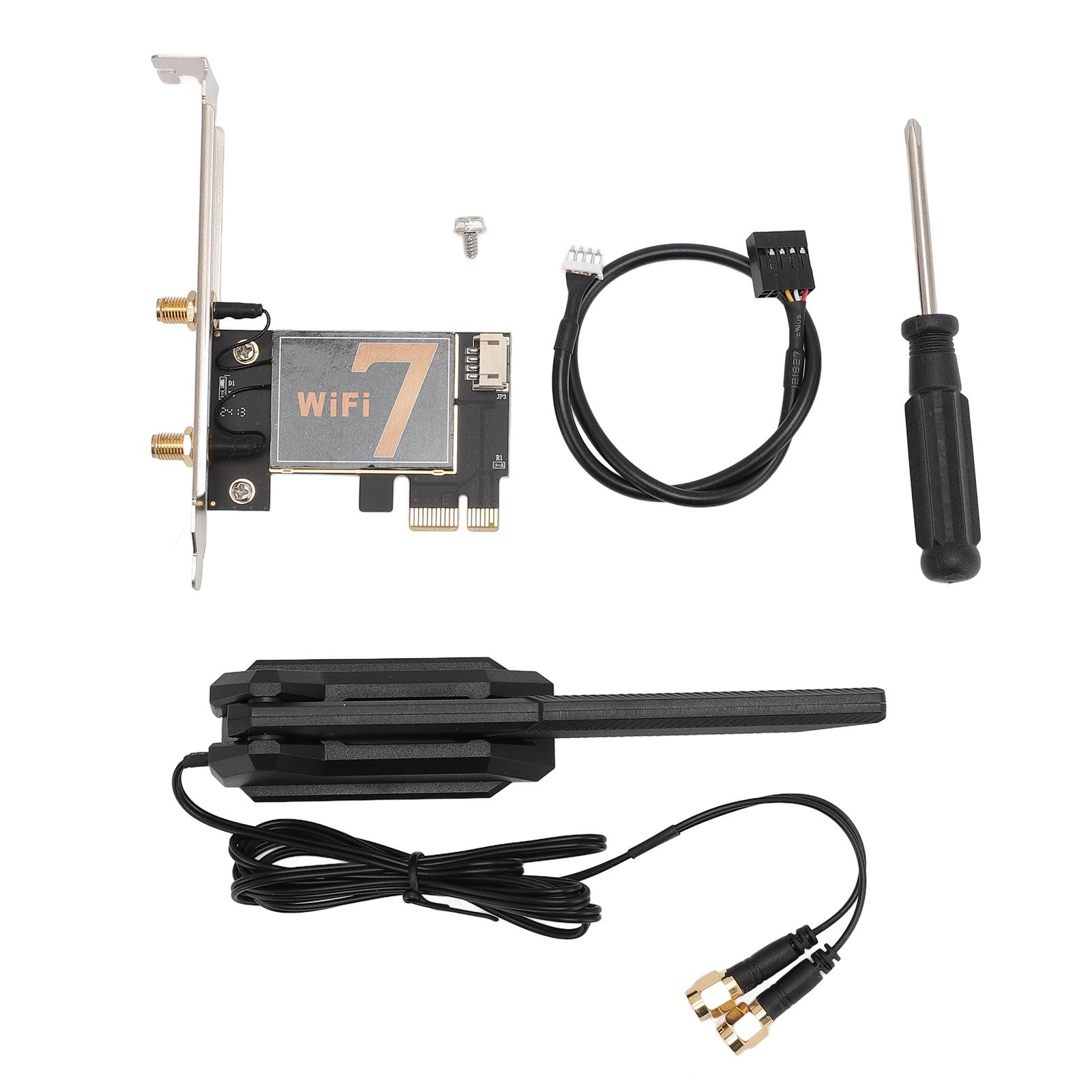 BE200NGW 8774Mbps PCIE WiFi Card Three Band Wireless Network Card with 12DB Folding Extension
BE200NGW 8774Mbps PCIE WiFi Card Three Band Wireless Network Card with 12DB Folding Extension