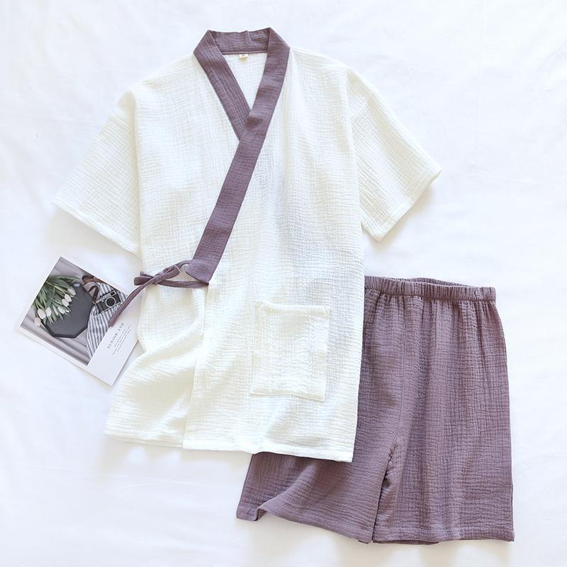 Japanese-Style Hanfu Kimono Pajamas Women Sleepwear Set Fresh Color Cotton Yarn Crepe Short-Sleeved Shorts Home Suit S фиолетовый
Japanese-Style Hanfu Kimono Pajamas Women Sleepwear Set Fresh Color Cotton Yarn Crepe Short-Sleeved Shorts Home Suit S фиолетовый