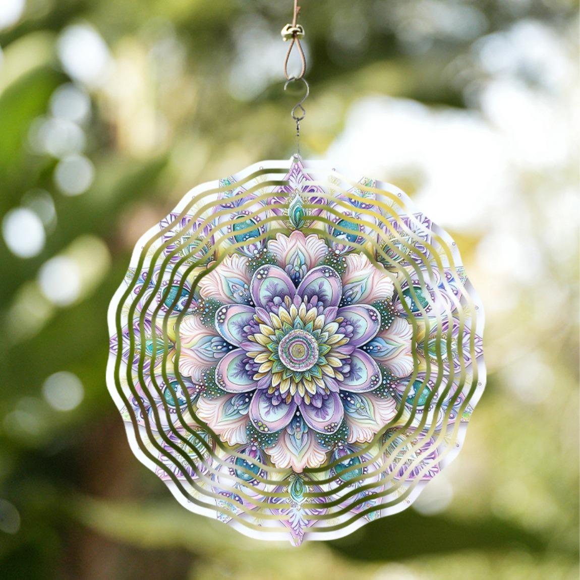 10 Inch Hanging Spinning Wind Chime with Dreamy Mandala Pattern 360 Degree Hook Art Decor for Garden Lawn Courtyard Summer Spring Elegant Gift 01A
10 Inch Hanging Spinning Wind Chime with Dreamy Mandala Pattern 360 Degree Hook Art Decor for Garden Lawn Courtyard Summer Spring Elegant Gift 01A