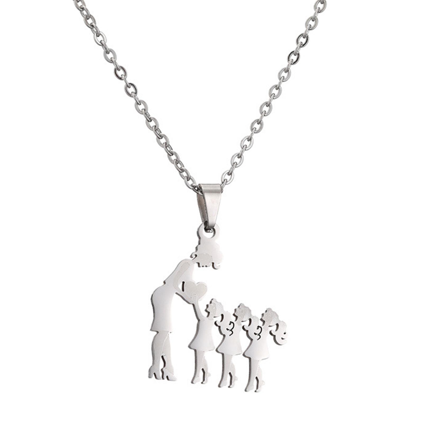 Silhouettes Necklace Stainless Steel Chain Chokers Mom Daughter Family Outline Pendant Necklace Mothers Day Jewelry Gift
Silhouettes Necklace Stainless Steel Chain Chokers Mom Daughter Family Outline Pendant Necklace Mothers Day Jewelry Gift