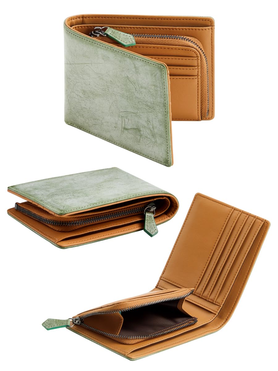 GSG Кошелек бифолд из уздечной кожи Популярный кошелек из натуральной кожи с карманом на молнии Зеленый снаружи и коричневый 23027 Мужской кошелек, Бренд, Тонкий, Кошелек, Компактный,
GSG Кошелек бифолд из уздечной кожи Популярный кошелек из натуральной кожи с карманом на молнии Зеленый снаружи и коричневый 23027 Мужской кошелек, Бренд, Тонкий, Кошелек, Компактный,