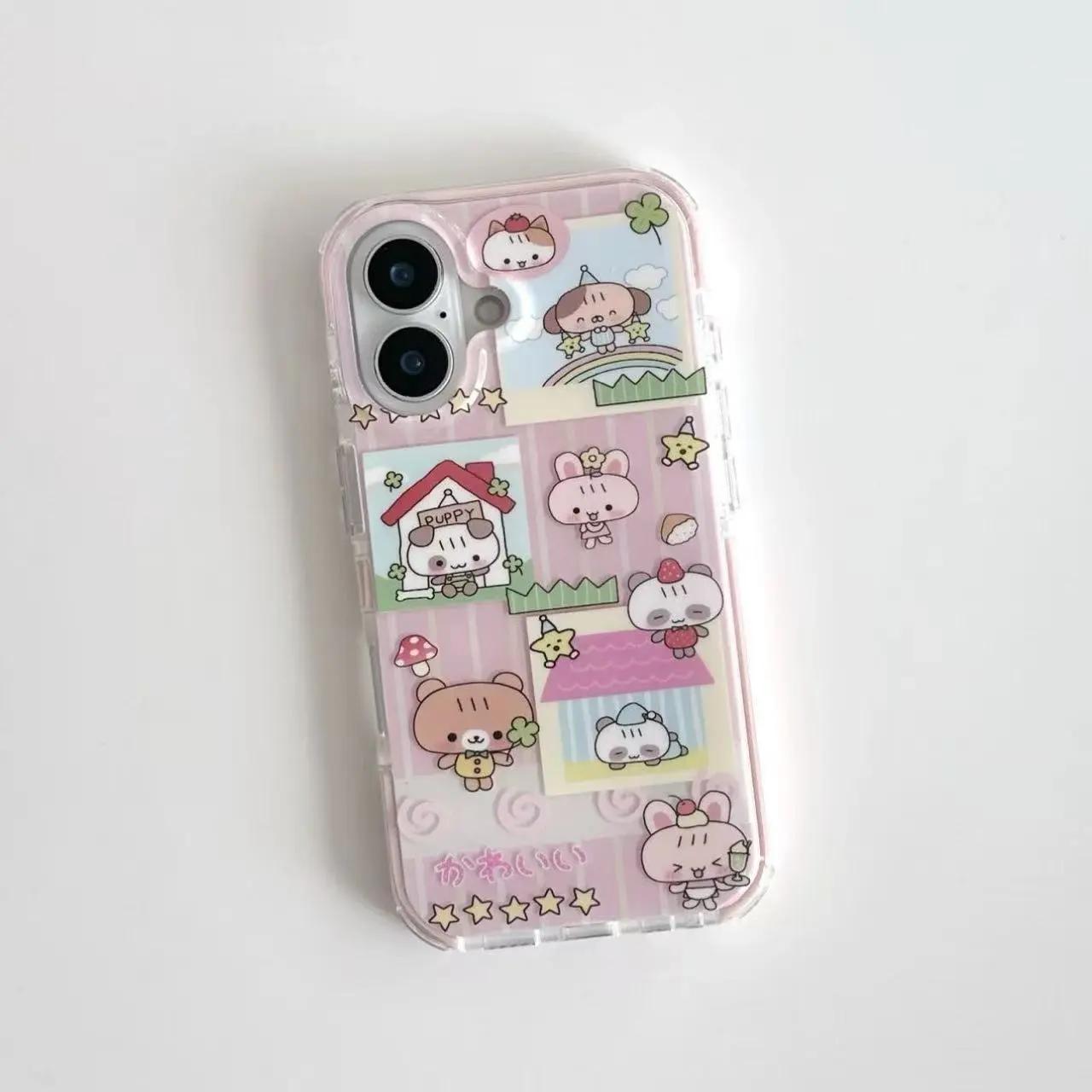 Cute Teddy Bear Rabbit Pink Girl Heart Phone Case for iPhone 17 16 15 14 13 12 11 Pro Max X Xs XR Air Plus Feather Texture Back iPhone 15 Pro
Cute Teddy Bear Rabbit Pink Girl Heart Phone Case for iPhone 17 16 15 14 13 12 11 Pro Max X Xs XR Air Plus Feather Texture Back iPhone 15 Pro