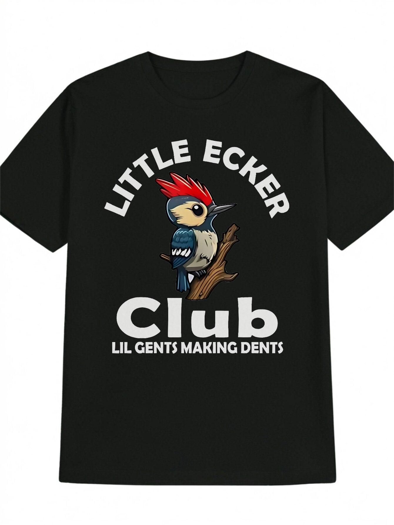 Summer Casual Crew Neck Polyester Animal T-shirt - Little Ecker Club Graphic with Blue Jay & Red Feathers M
Summer Casual Crew Neck Polyester Animal T-shirt - Little Ecker Club Graphic with Blue Jay & Red Feathers M