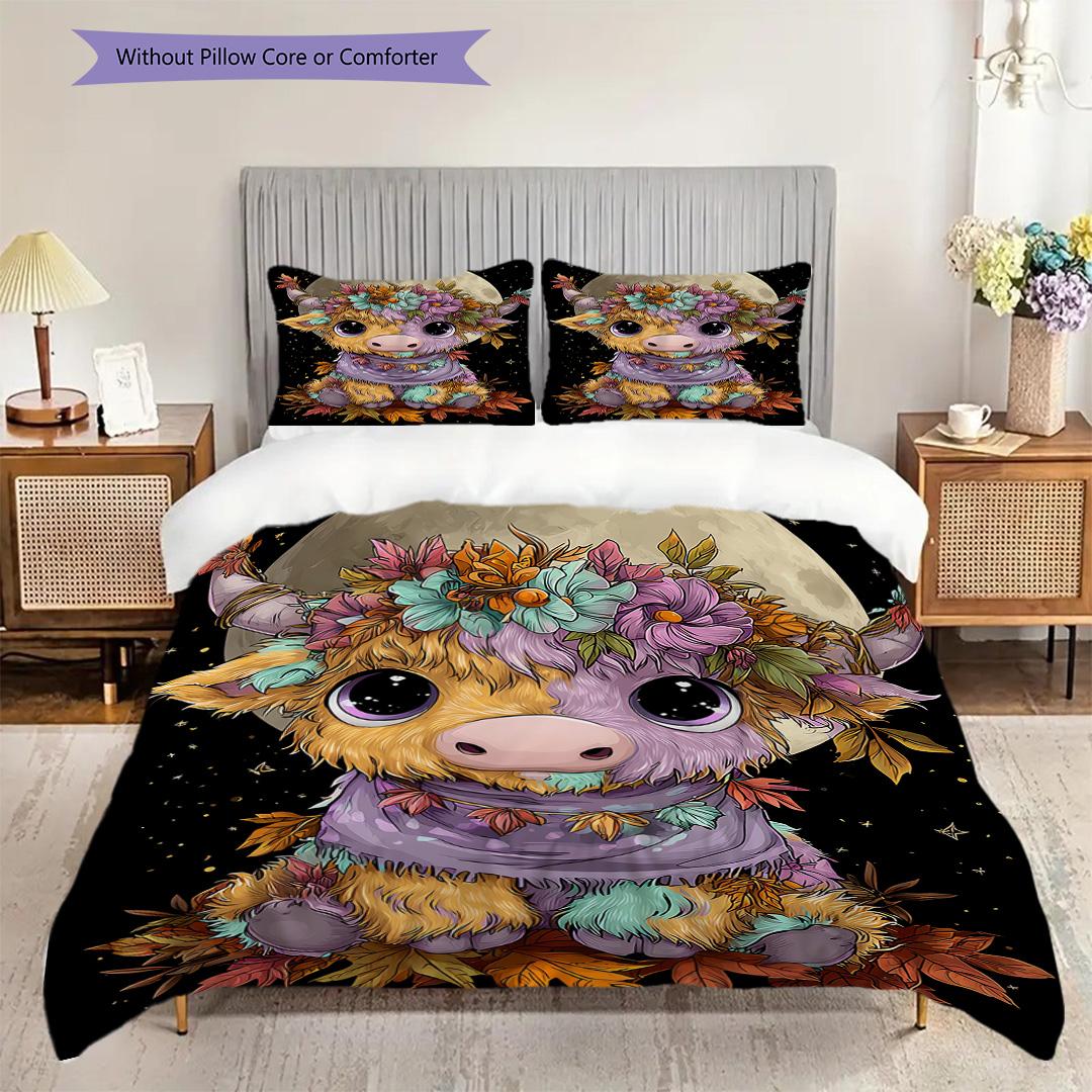 Cattle Pattern Bedding Quilt Set Quilt Cover Pillowcase Home Decoration Birthday Gift (1 * duvet cover + 2 * pillowcase, without core) 135x200cm
Cattle Pattern Bedding Quilt Set Quilt Cover Pillowcase Home Decoration Birthday Gift (1 * duvet cover + 2 * pillowcase, without core) 135x200cm