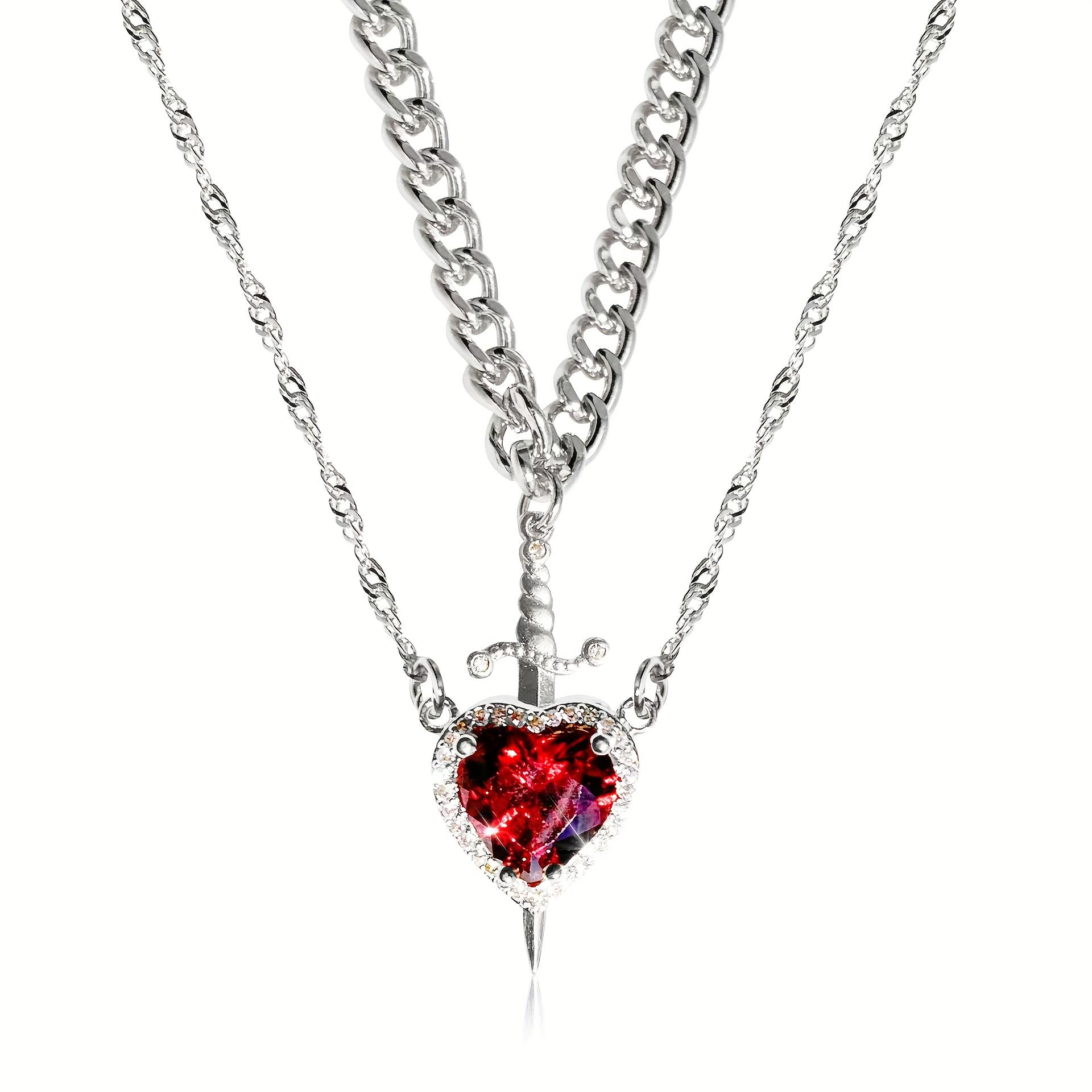 Fashionable and Creative Sword Love Couple Necklace, Trendy Stacked Necklace, Valentine s Day Gift
Fashionable and Creative Sword Love Couple Necklace, Trendy Stacked Necklace, Valentine s Day Gift