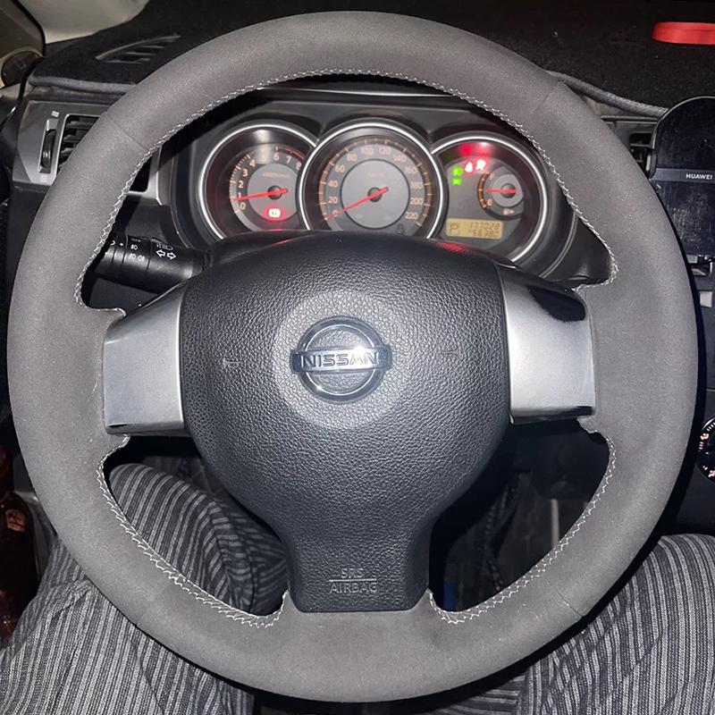 Для Nissan Tiida Versa Note Livina Sylphy Ручна stitching Нековзна Бежева Шкіряна Накладка на Кермо Автомобіля 7
Для Nissan Tiida Versa Note Livina Sylphy Ручна stitching Нековзна Бежева Шкіряна Накладка на Кермо Автомобіля 7