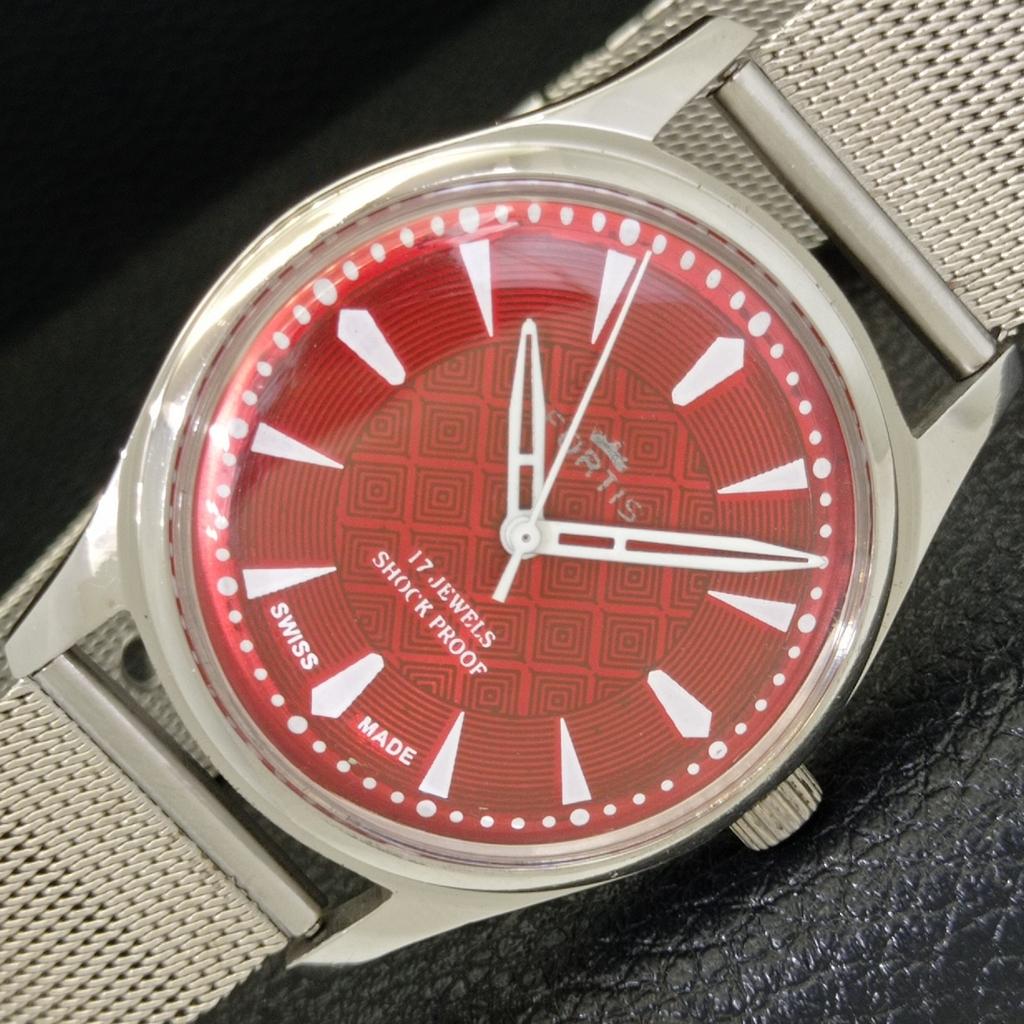 VINTAGE HAND-WINDING SWISS MENS REFURBISHED RED COLOR DIAL WATCH a500032-2 R151a-a500032
VINTAGE HAND-WINDING SWISS MENS REFURBISHED RED COLOR DIAL WATCH a500032-2 R151a-a500032