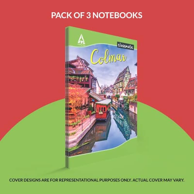 Classmate Long Book - Single Line, 80 Pages, 297 mm x 210 mm - Pack Of 3 large
Classmate Long Book - Single Line, 80 Pages, 297 mm x 210 mm - Pack Of 3 large