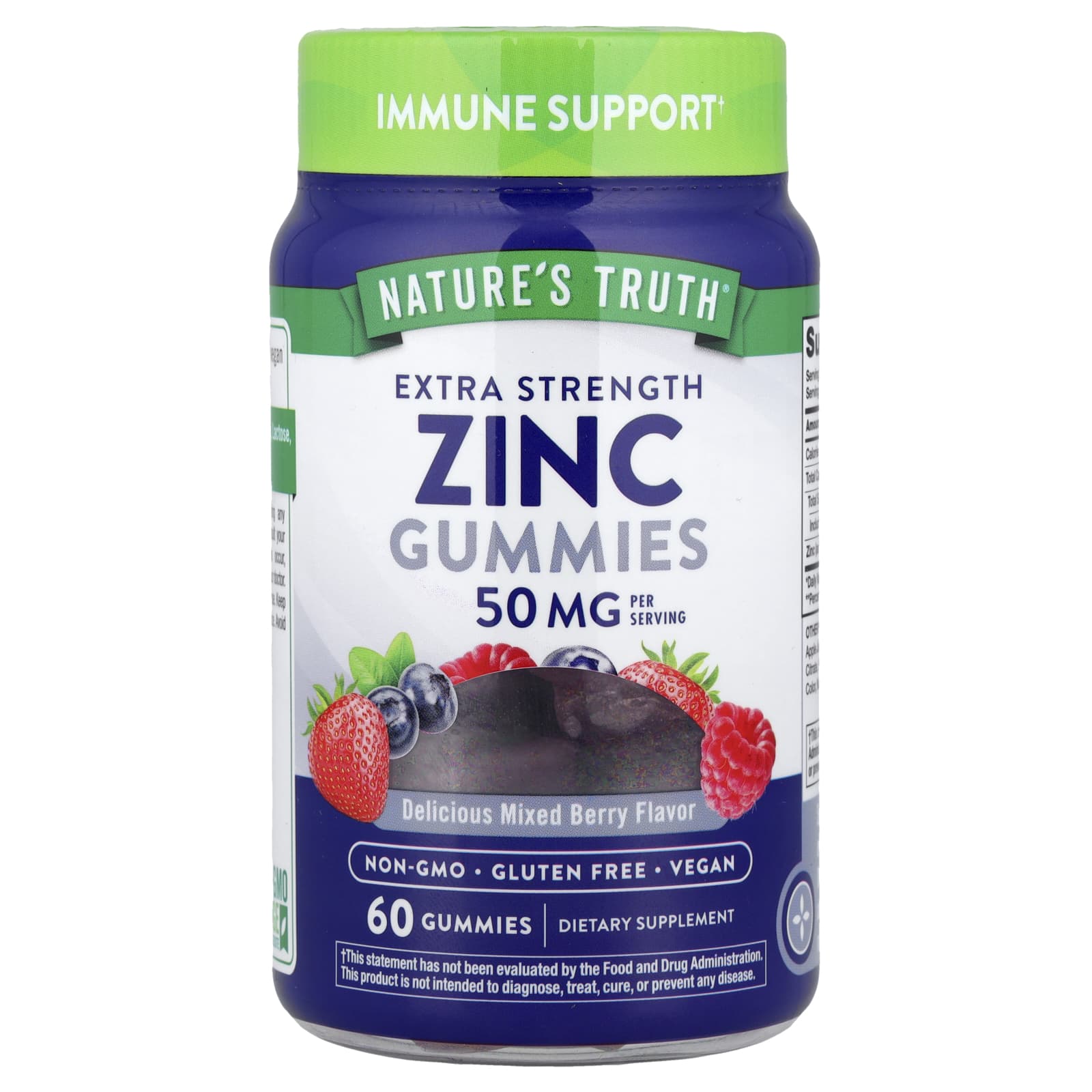Nature S Truth, Zinc Gummies, Extra Strength, Delicious Mixed Berry Flavor, 60 Gummies (16Mg per Gummi)
Nature S Truth, Zinc Gummies, Extra Strength, Delicious Mixed Berry Flavor, 60 Gummies (16Mg per Gummi)