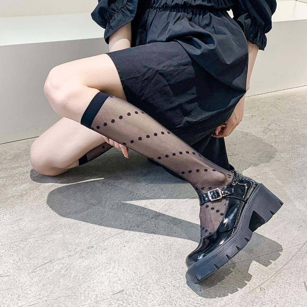 Носки для девочек из черного шелка в горошек JK Medium Tube Socks Y2K Millennium Japanese Jacquard Twill Polo Dot White Lolita Tide 1 Pack
Носки для девочек из черного шелка в горошек JK Medium Tube Socks Y2K Millennium Japanese Jacquard Twill Polo Dot White Lolita Tide 1 Pack