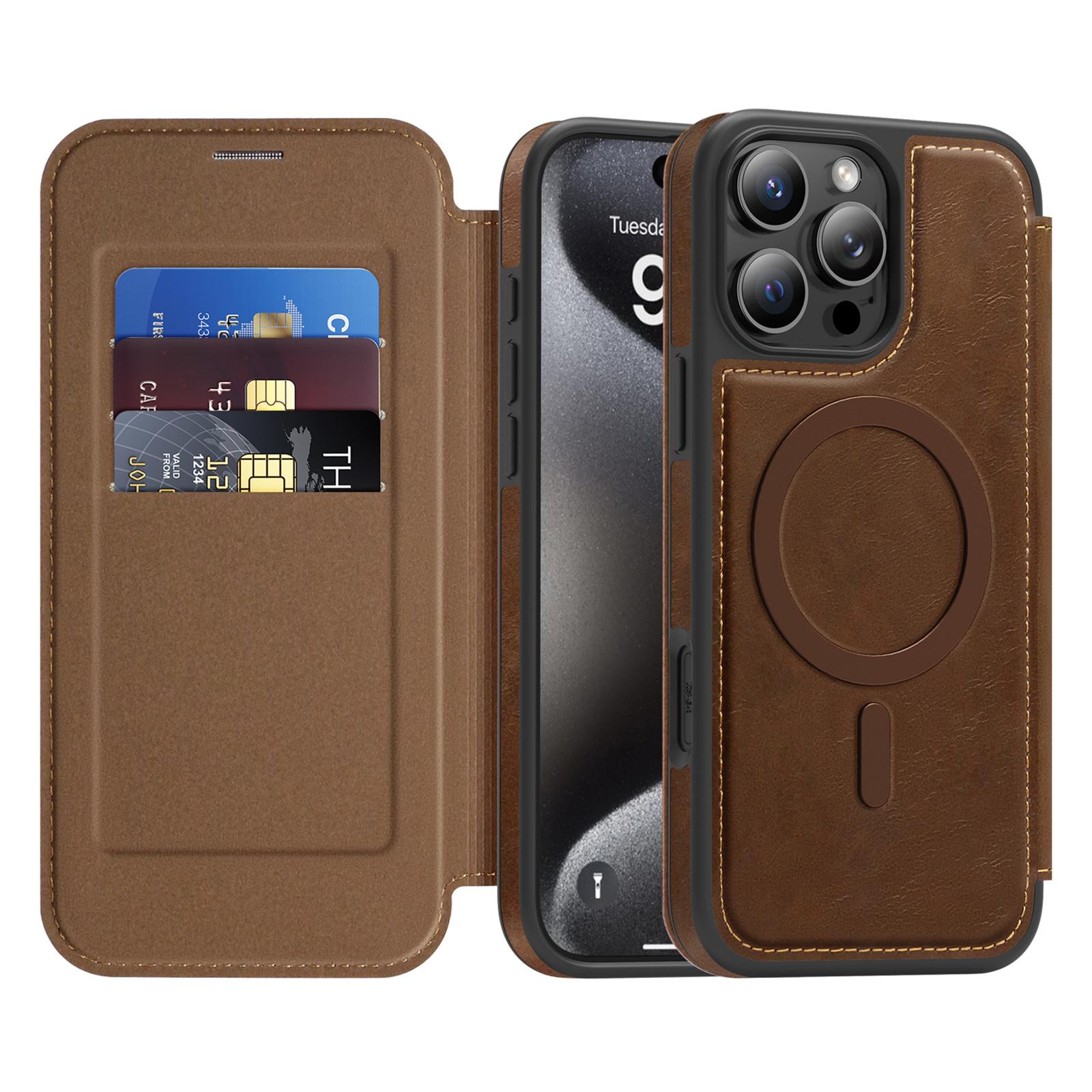 For iPhone 15 Pro Max Case Compatible with MagSafe RFID Blocking Card Holder Leather Phone Cover Dark Purple
For iPhone 15 Pro Max Case Compatible with MagSafe RFID Blocking Card Holder Leather Phone Cover Dark Purple