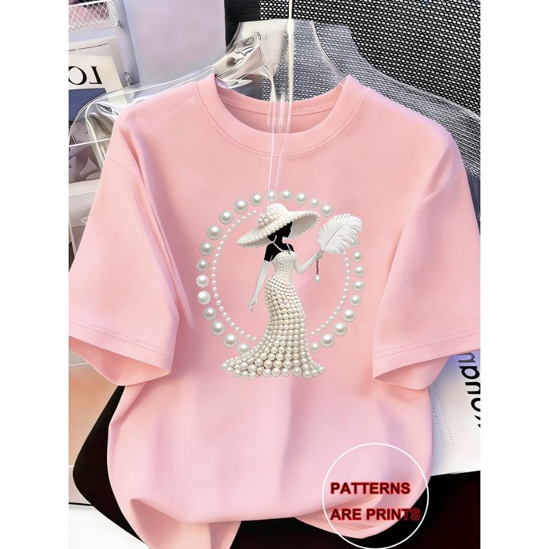 Elegant, light luxury, high-end temperament and dressing style! Women s T-shirt - Pearl Print Pattern Women s Design XL
Elegant, light luxury, high-end temperament and dressing style! Women s T-shirt - Pearl Print Pattern Women s Design XL