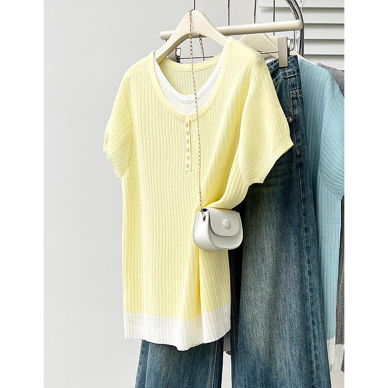 New 2025 Plus-Size Ice Silk Knit Puff Sleeve T-Shirt for Women 3XL (165-200 jin) жовтий
New 2025 Plus-Size Ice Silk Knit Puff Sleeve T-Shirt for Women 3XL (165-200 jin) жовтий