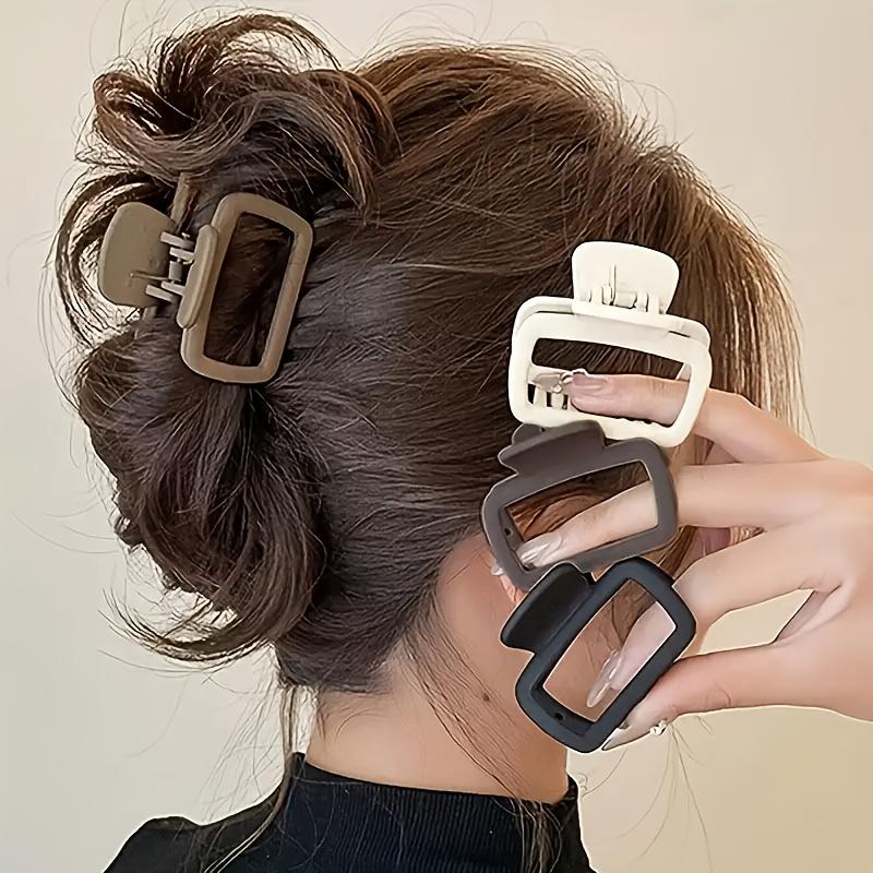 Elegant Matte Square Hair Clip Set - Multifunctional Fashion Shark Clips, Suitable for Women and s, Perfect for Ponytails and Updos
Elegant Matte Square Hair Clip Set - Multifunctional Fashion Shark Clips, Suitable for Women and s, Perfect for Ponytails and Updos