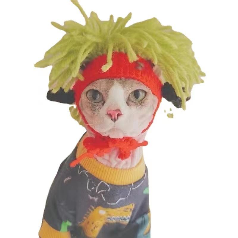 Knitted Cat Outfit,Funny Punk Style Cat Hat, Adjustable Cool Clothes for Cats Puppy,Green Costume for Birthday,Party,Holiday M
Knitted Cat Outfit,Funny Punk Style Cat Hat, Adjustable Cool Clothes for Cats Puppy,Green Costume for Birthday,Party,Holiday M