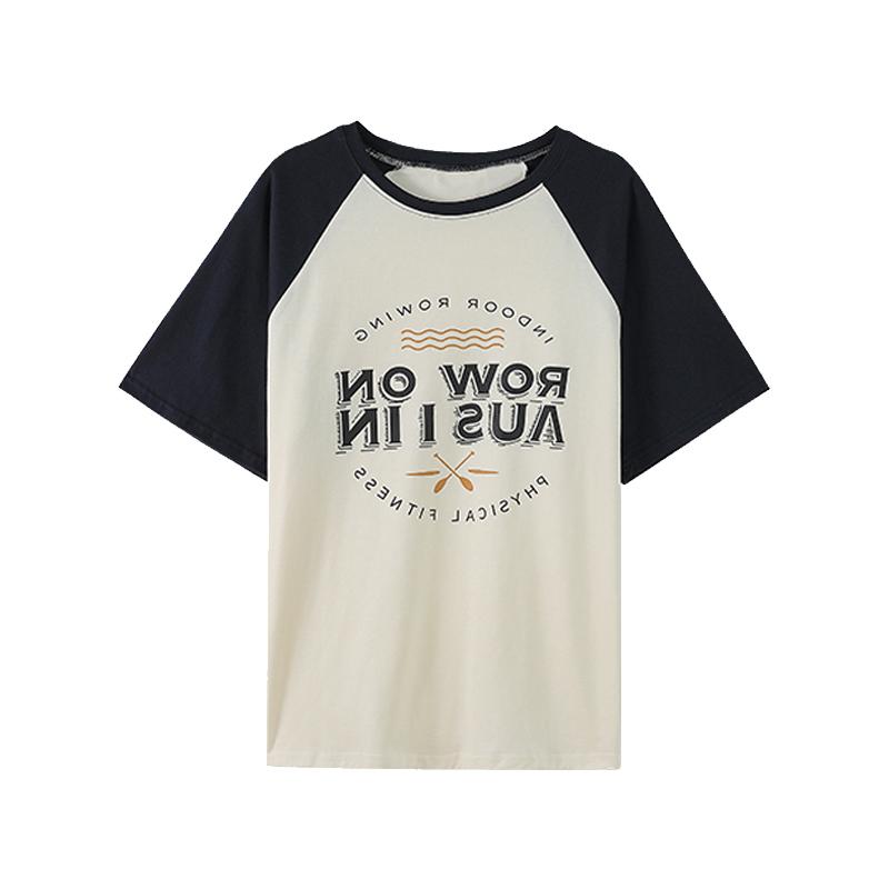 Retro plus size fashionable short sleeved T-shirt, women s fashionable color block top, student fashion 5XL
Retro plus size fashionable short sleeved T-shirt, women s fashionable color block top, student fashion 5XL