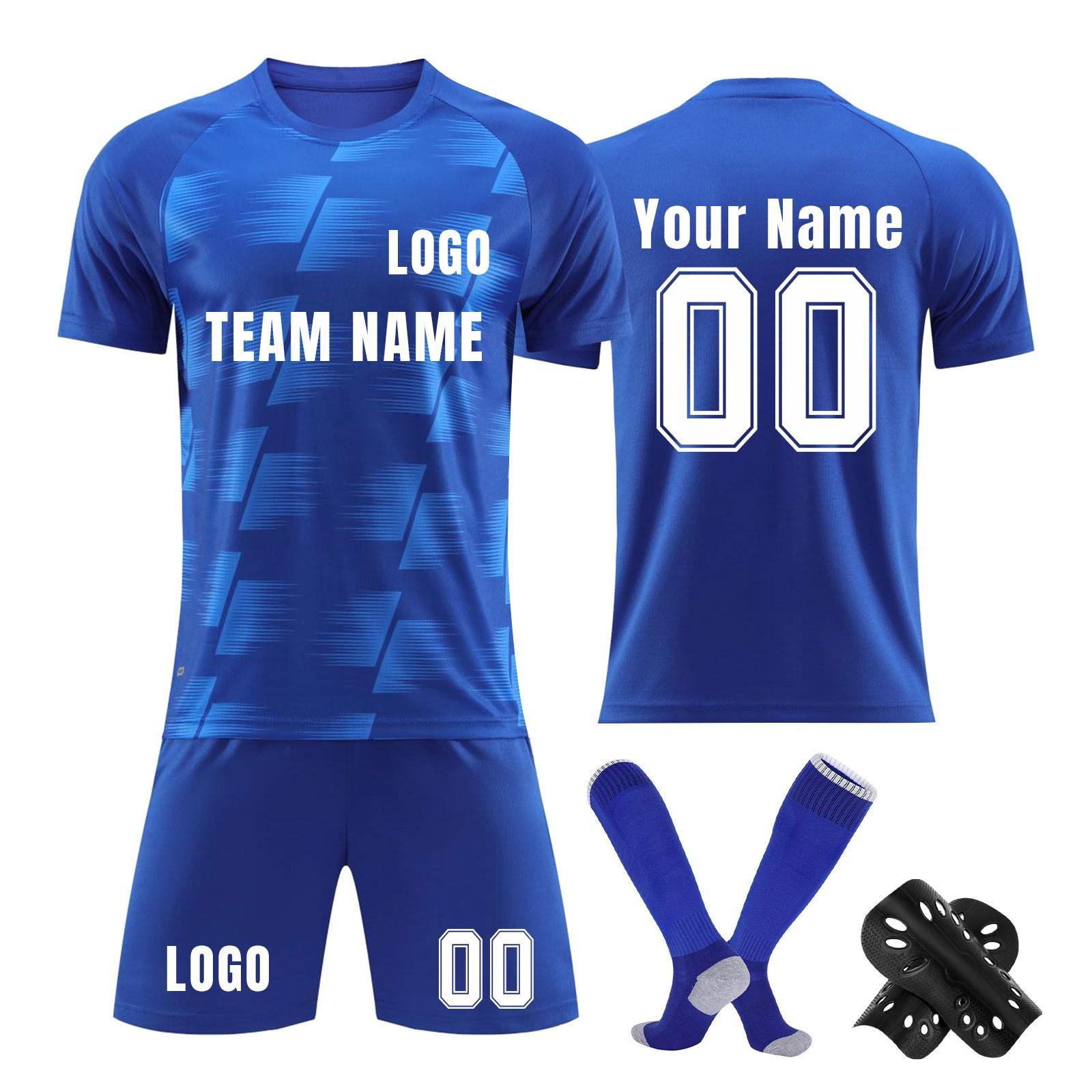 Комплект персонализированных рубашек для мужчин и девочек с именем и номером, футбольные майки на заказ для мальчиков, тренировочный костюм S синий
Комплект персонализированных рубашек для мужчин и девочек с именем и номером, футбольные майки на заказ для мальчиков, тренировочный костюм S синий