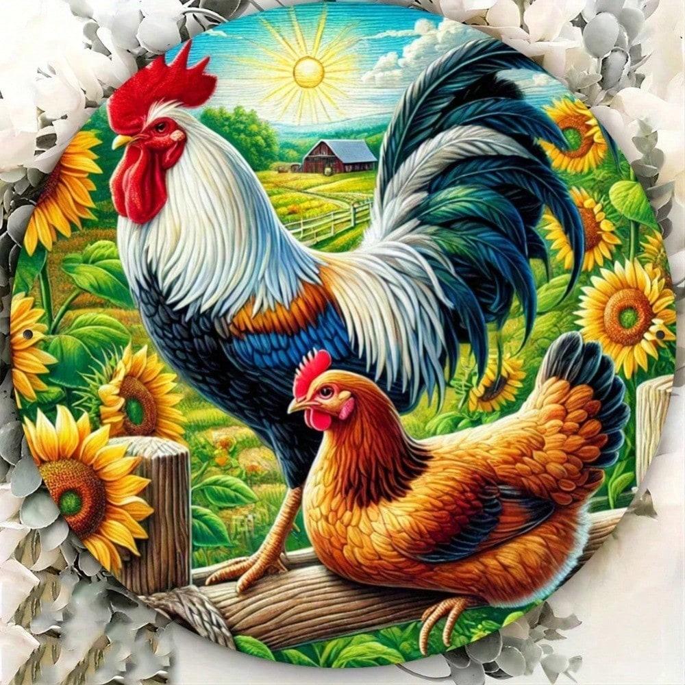HD Printed Rooster Metal Wall Art, 7.8 Inch Round Farmhouse Decor for Living Room 20x20 різнокольоровий
HD Printed Rooster Metal Wall Art, 7.8 Inch Round Farmhouse Decor for Living Room 20x20 різнокольоровий