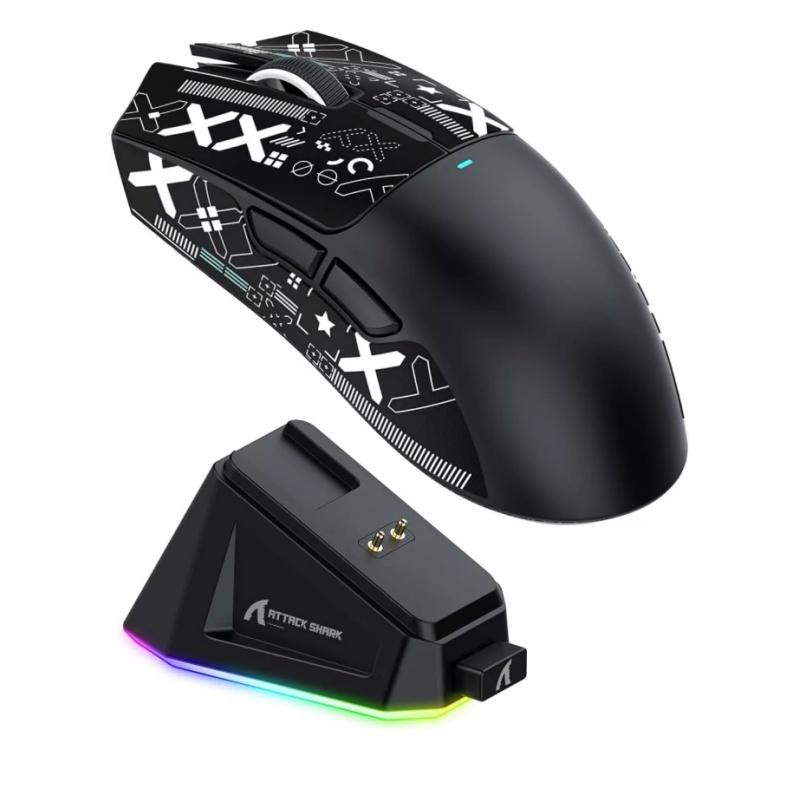 ATTACK SHARK X11 Wireless Gaming Mouse with RGB Magnetic Charging Dock, Wired/2.4G/BT, 22K DPI,Ultralight 59g Tri-Mode with Tape чорний
ATTACK SHARK X11 Wireless Gaming Mouse with RGB Magnetic Charging Dock, Wired/2.4G/BT, 22K DPI,Ultralight 59g Tri-Mode with Tape чорний