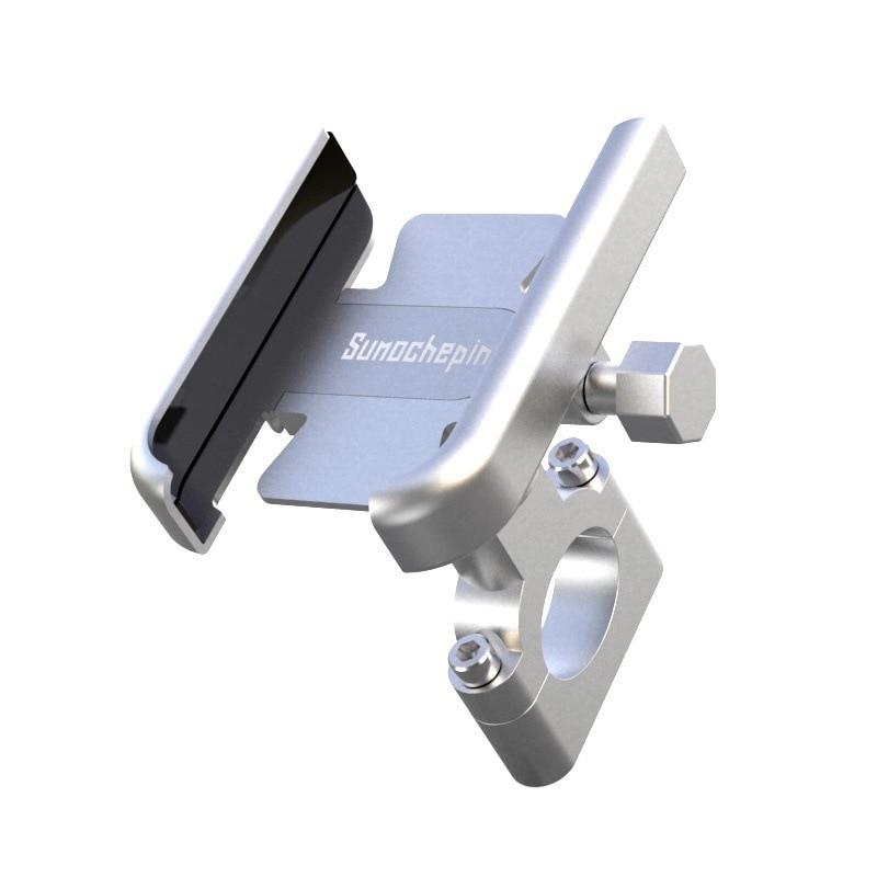 Bicycle Phone Holder Motorcycle Handlebar Mobilephone Support Aluminum Alloy 360 Rotation MTB Bike Accessories срібний
Bicycle Phone Holder Motorcycle Handlebar Mobilephone Support Aluminum Alloy 360 Rotation MTB Bike Accessories срібний