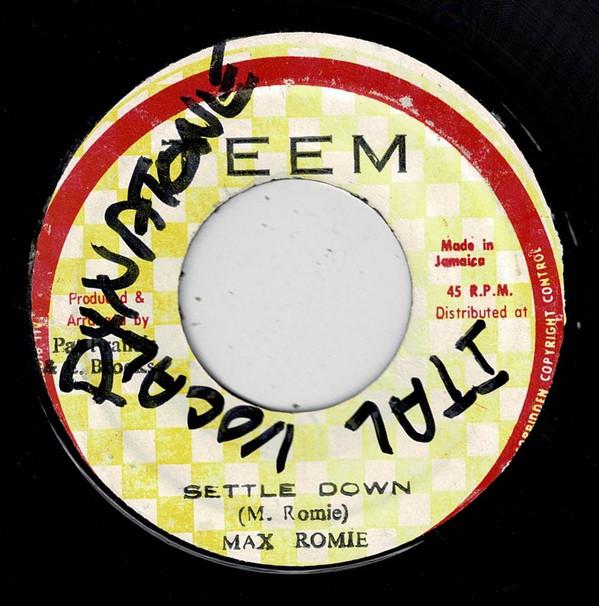 7inch Record MAX ROMEO Settle Down NONE Teem Jamaica Reggae Ska Dub Used
7inch Record MAX ROMEO Settle Down NONE Teem Jamaica Reggae Ska Dub Used
