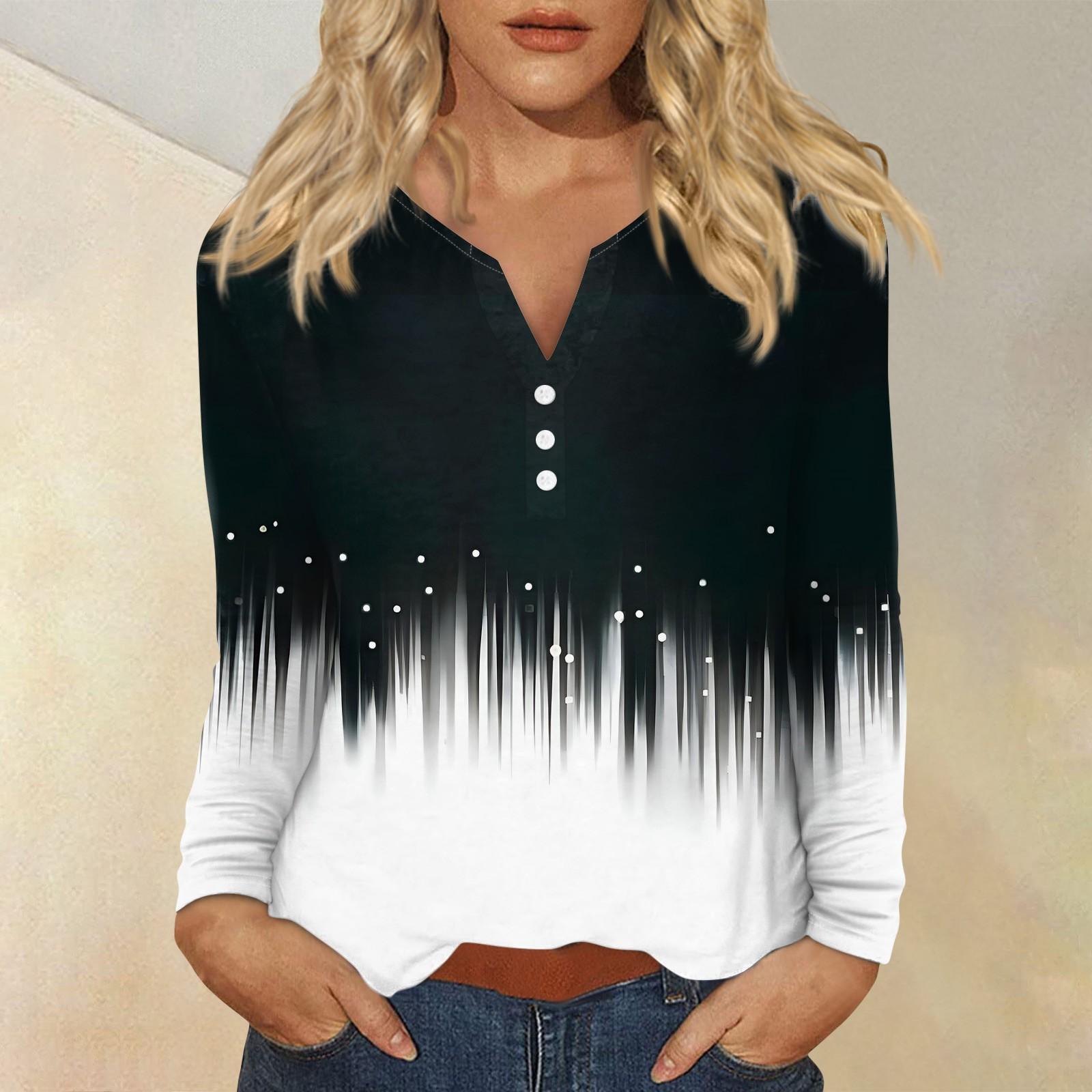 Женская модная повседневная футболка с v-образным вырезом и длинным рукавом с принтом, топ на пуговицах XL чёрный
Женская модная повседневная футболка с v-образным вырезом и длинным рукавом с принтом, топ на пуговицах XL чёрный