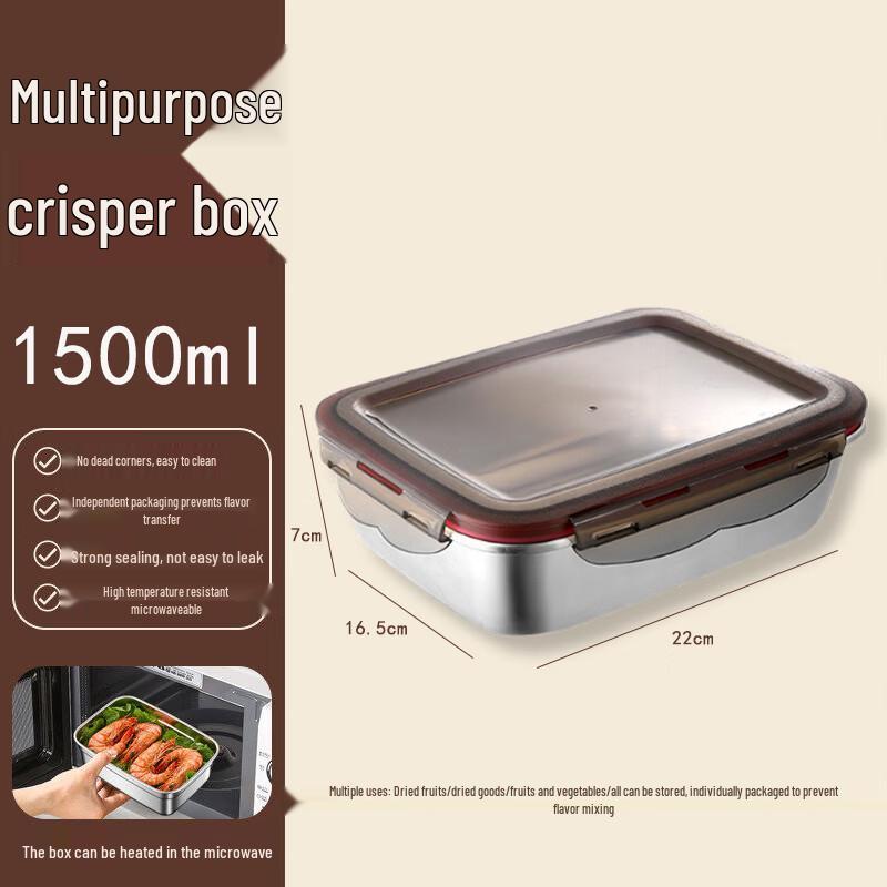 Homeglen 304 Stainless Steel Sealed Food Storage Container
Homeglen 304 Stainless Steel Sealed Food Storage Container