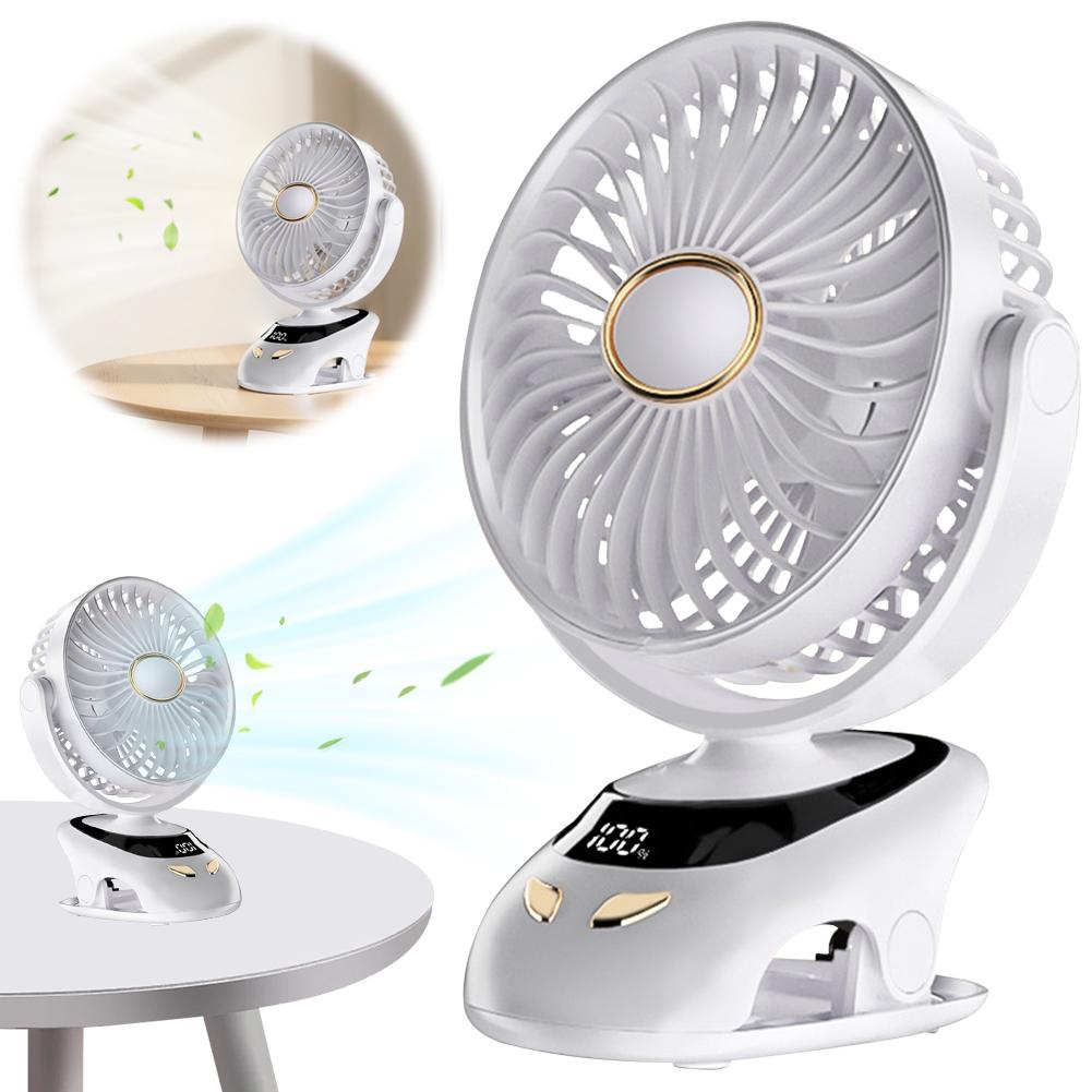 Portable Clip on Fan Rechargeable USB Desk Fan Quiet Personal Fan 360 Degree Rotation Table Fan for Home Office Stroller Camping
Portable Clip on Fan Rechargeable USB Desk Fan Quiet Personal Fan 360 Degree Rotation Table Fan for Home Office Stroller Camping