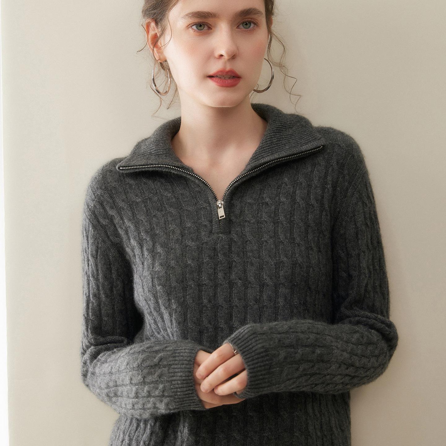 Women s Thickened Cashmere Half-Zip Knit Sweater - Loose Fit, Soft, Turn-Down Collar for Autumn and Winter L for 115-125 lbs
Women s Thickened Cashmere Half-Zip Knit Sweater - Loose Fit, Soft, Turn-Down Collar for Autumn and Winter L for 115-125 lbs