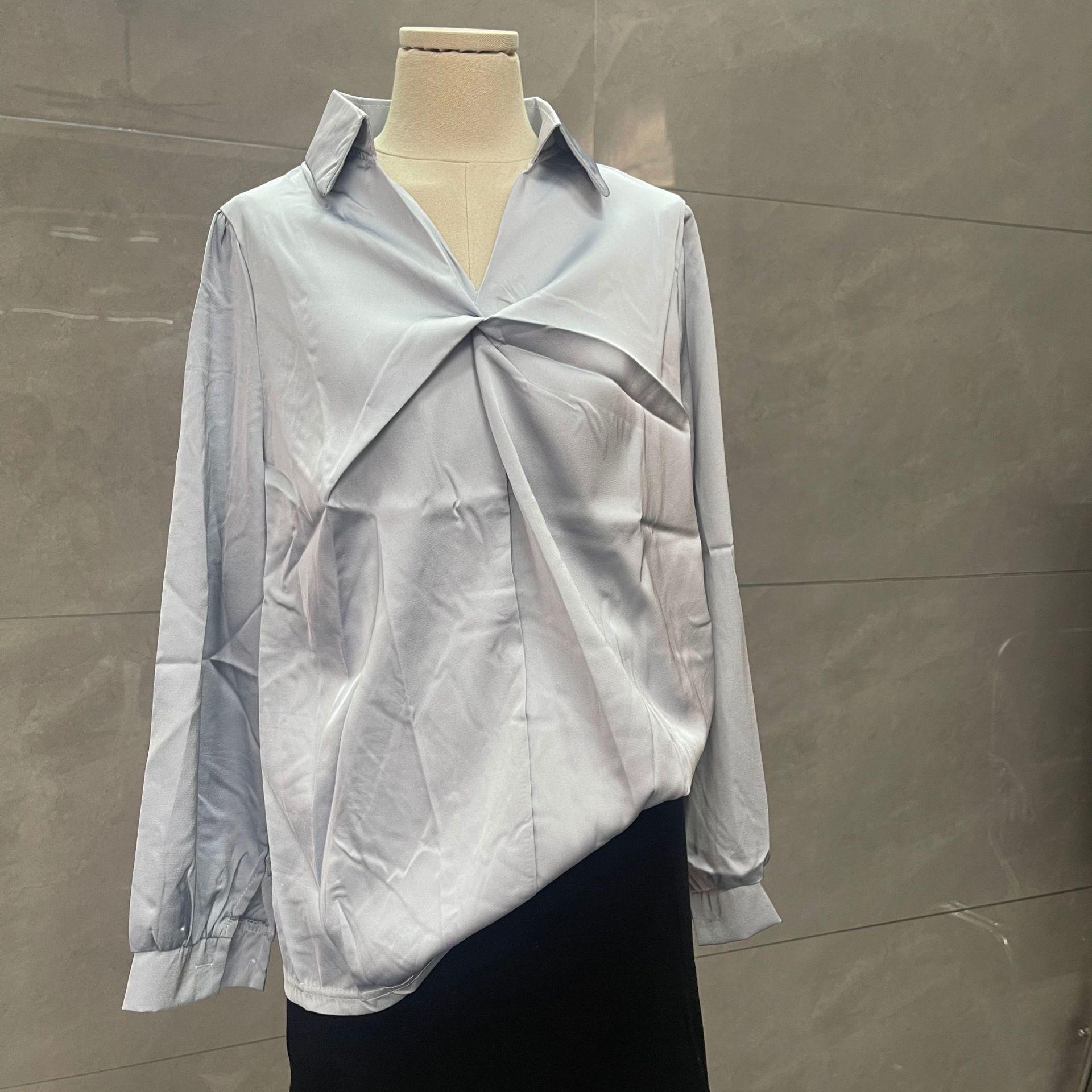 Женская розовая шифоновая блузка с V-образным вырезом - Длинный рукав, Шикарный дизайн, Однотонная, Идеальна для весны S (Recommended for ~47.5 kg)
Женская розовая шифоновая блузка с V-образным вырезом - Длинный рукав, Шикарный дизайн, Однотонная, Идеальна для весны S (Recommended for ~47.5 kg)