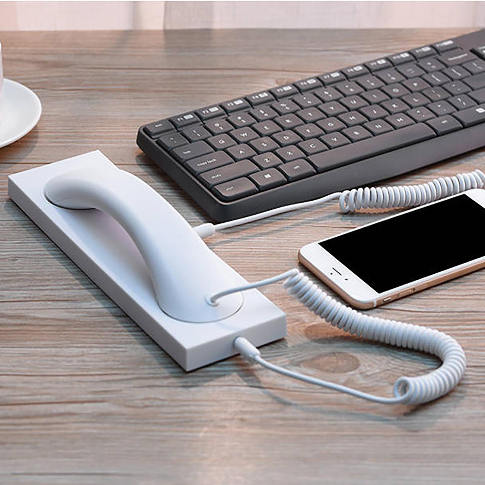 Ретро-трубка, Приймач для мобільного телефону, Чітка якість звуку та радіація, 3,5 мм Мікрофон-динамік, Підходить для мобільних телефонів та смартфонів. One Size білий
Ретро-трубка, Приймач для мобільного телефону, Чітка якість звуку та радіація, 3,5 мм Мікрофон-динамік, Підходить для мобільних телефонів та смартфонів. One Size білий