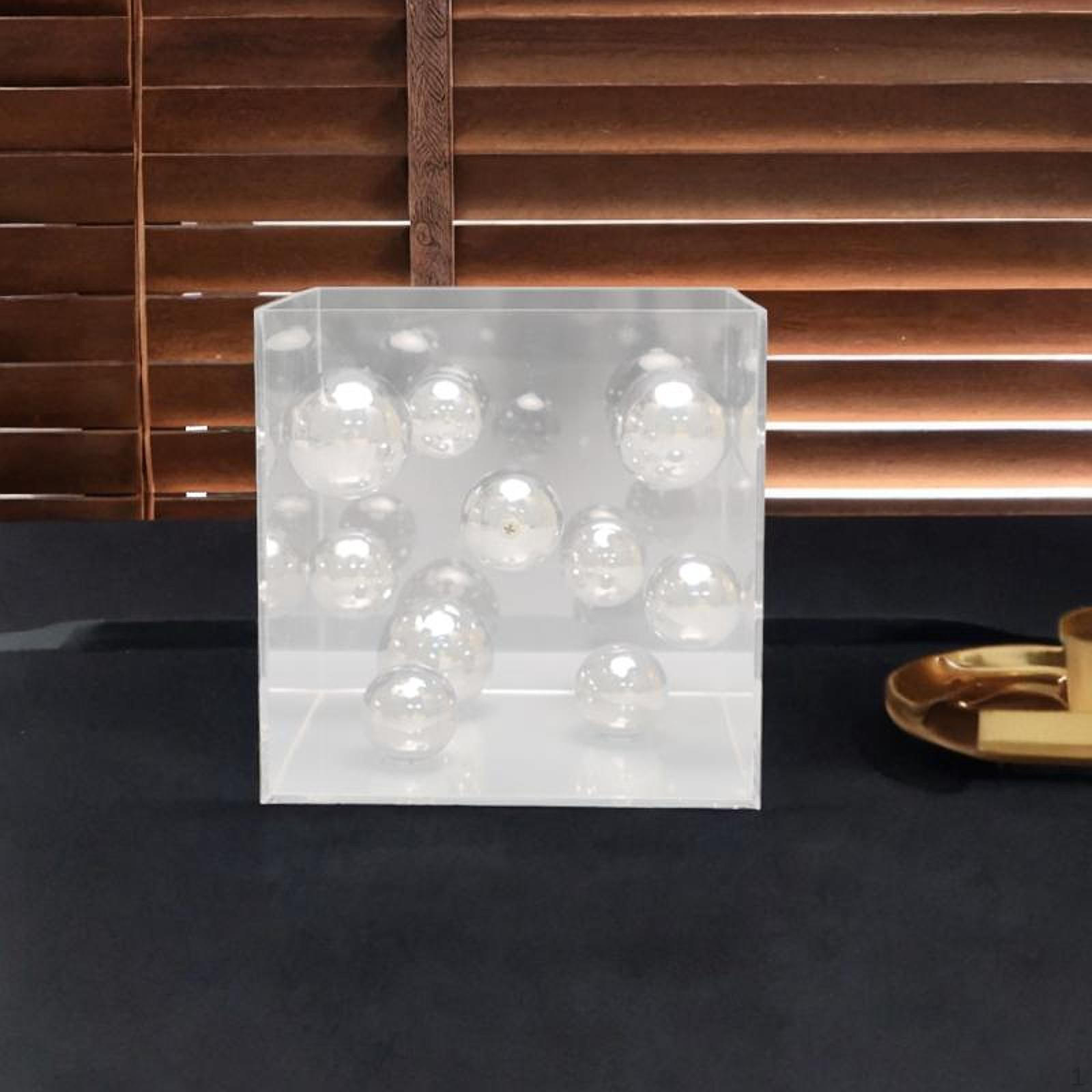 Прозрачный акриловый чехол, шар, украшение для стола, художественное произведение, коллекция памятных вещей, квадратная витрина 18cmx18cmx18cm серебряный
Прозрачный акриловый чехол, шар, украшение для стола, художественное произведение, коллекция памятных вещей, квадратная витрина 18cmx18cmx18cm серебряный