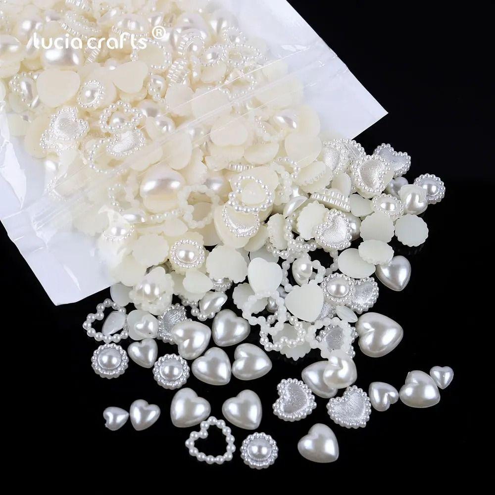 460Pcs ABS Flatback Half Round Pearl Random Size Love Heart Shaped Beads DIY Necklace белый
460Pcs ABS Flatback Half Round Pearl Random Size Love Heart Shaped Beads DIY Necklace белый