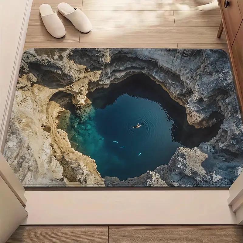 Visual Illusion Hole Endless Abyss Door Mat Bedroom, Kitchen, Home Anti Slip Door Mat Creative and Fun Home Decoration Carpet 30x50cm
Visual Illusion Hole Endless Abyss Door Mat Bedroom, Kitchen, Home Anti Slip Door Mat Creative and Fun Home Decoration Carpet 30x50cm