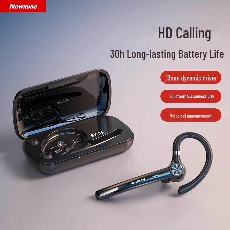 NEWMINE BC106 Wireless Bluetooth Ear-Hook Headset
NEWMINE BC106 Wireless Bluetooth Ear-Hook Headset