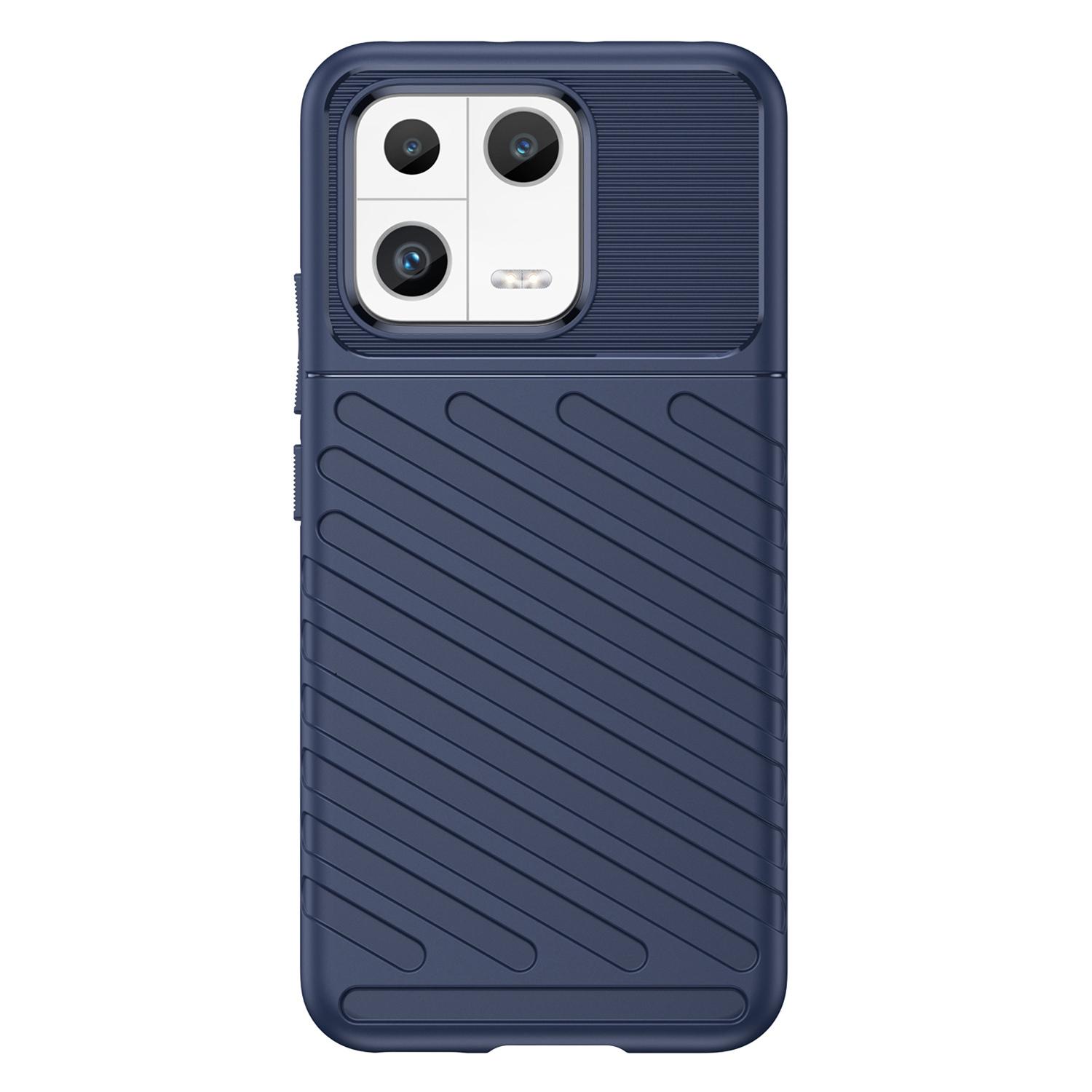Thickened TPU Phone Case for Xiaomi 13,Thunder Series Twill Texture Anti-Scratch Protective Back Cover Blue
Thickened TPU Phone Case for Xiaomi 13,Thunder Series Twill Texture Anti-Scratch Protective Back Cover Blue