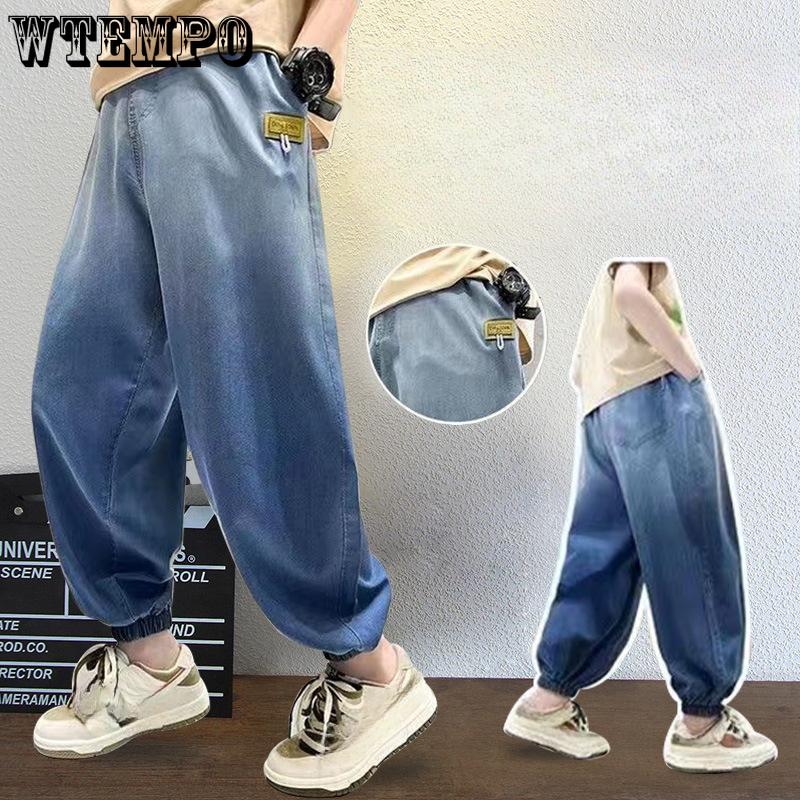 Boys Tencel Cowboy Mosquito Pants Summer Thin Style Boys Summer Clothing Children s Ice Silk Casual Pants 120 синий
Boys Tencel Cowboy Mosquito Pants Summer Thin Style Boys Summer Clothing Children s Ice Silk Casual Pants 120 синий